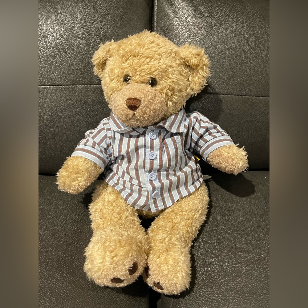 Build A Bear Striped Shirt Teddy Bear